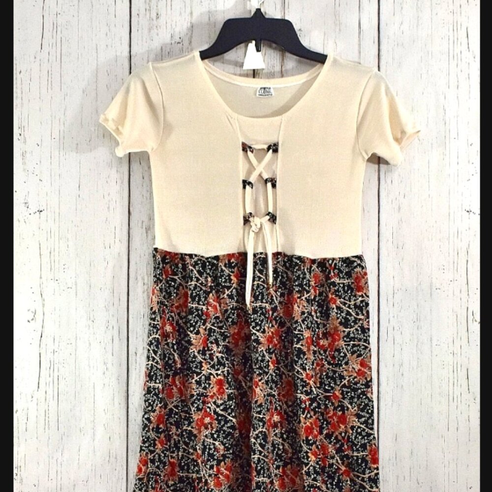 Women's American Style Classic Country Dress Short Sleeve NO SIZE Multicolor